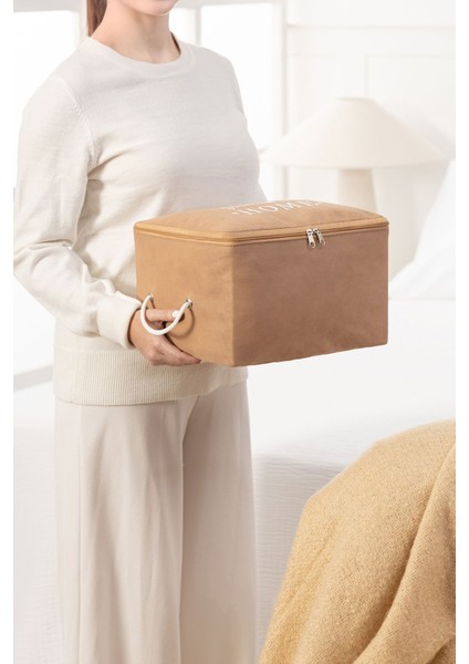 Bej Küçük Boy Baza Altı Çorap Valiz Düzenleyici Çeyizlik Bohça Hurç fırsatları