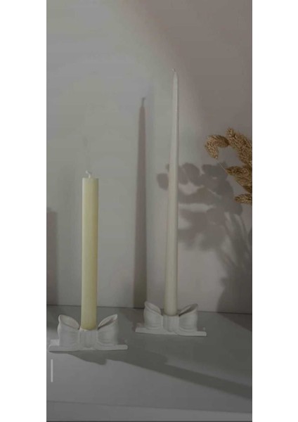 Şık 2'li Fiyonk Şamdan, Modern Beyaz Tasarım, Şık ve Kullanışlı Mumluk Seti fırsatları