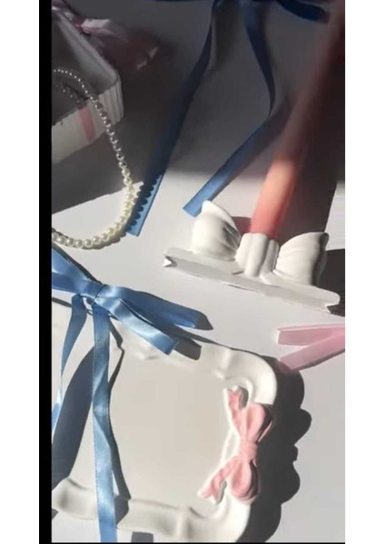 Şık 2'li Fiyonk Şamdan, Modern Beyaz Tasarım, Şık ve Kullanışlı Mumluk Seti indirimleri