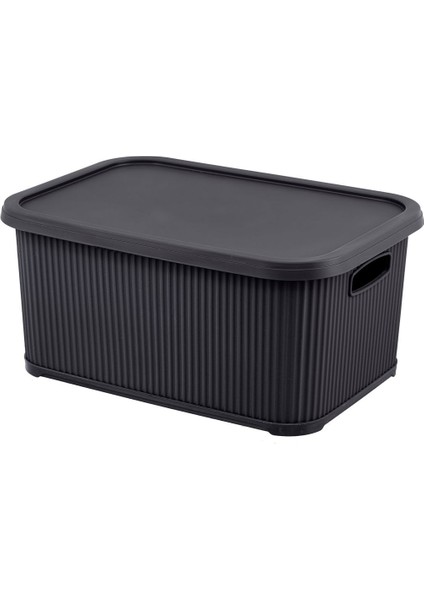 Antrasit Kapaklı Depolama Kutusu, 26 Litre, Şık ve Dayanıklı Alternatif fiyatları