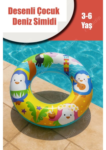 Renkli Çocuk Deniz Simidi, Eğlenceli ve Güvenli Plaj Oyuncağı