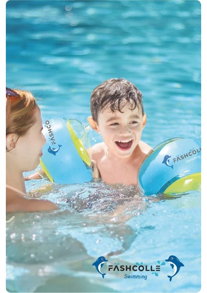 Çocuklar Için Mavi Şişme Deniz Kolluğu, 1-4 Yaş, 2 Adet Set