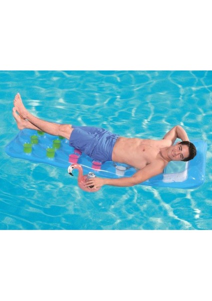 Mavi ve Pembe Flamingo ile Tavuz Kuşu Bardak Tutucu Seti, Deniz ve Havuz Kullanımı Için. indirimleri