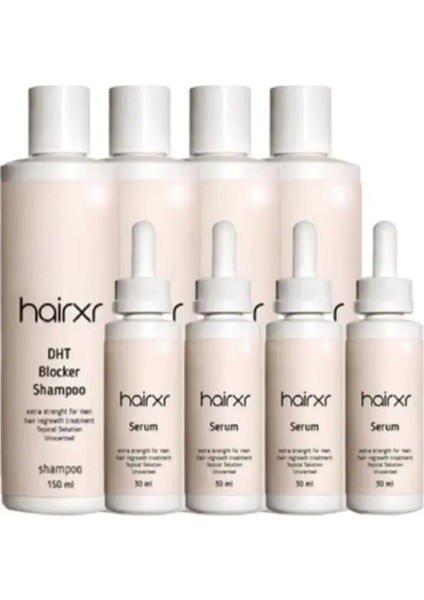 Haırxr Shampoo & Serum/hairxr Saç Bakım Şampuan 150ML ve Saç Serumu 30ML x 4 Adet