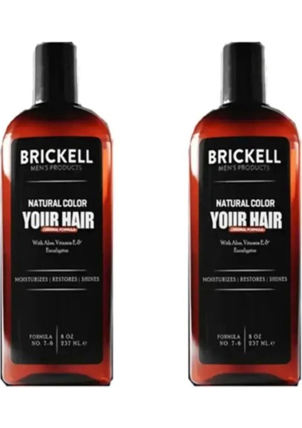 Eurorganiq Brickell Erkeklere Özel Saç, Sakal Beyazlık Giderci ve Renklendirci Şampuan 300ML X2 Adet