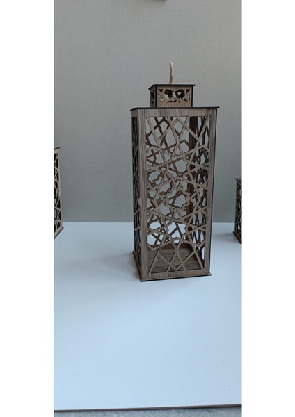 Ahşap Mumluk Dekoratif Süs, Kendinden Yapışkanlı, Lazer Kesim, 3mm Kalınlık fırsatları