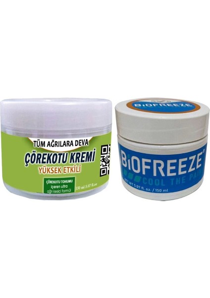 Vucut Sızıları Için Çörek Otu Kremi 150 Ml+Biofreeze Cool The Paincream 150 ml