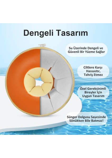 Ileri Seviye Turuncu Çocuk Yüzme Kolluğu, Süngerli ve Dolgulu, Güvenli Kullanım Sağlar fiyatları
