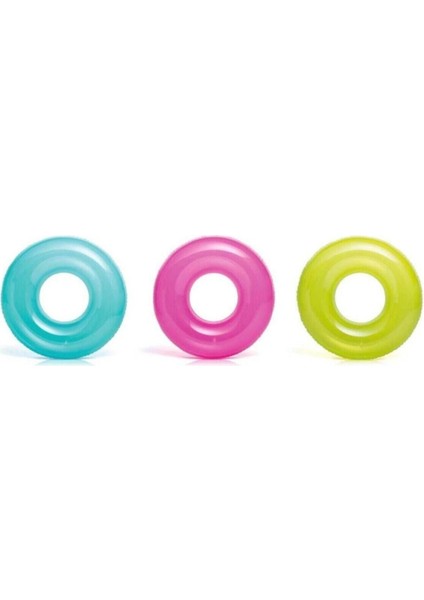 Şeffaf Baskılı Jumbo Simit 76 Cm, Pembe, Şık ve Göz Alıcı Tasarım