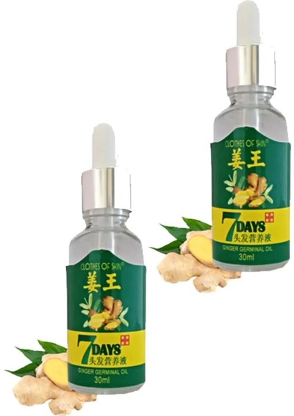 7 Days Ginger Germinal Essential Oil Hair Growth Loss Treatment Serum Unisex 30 ml 2 Adet