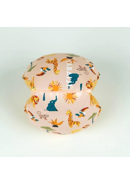 Çocuk Yüzücü Kolluğu, 11-30 Kg, Bej, Savan Desenli