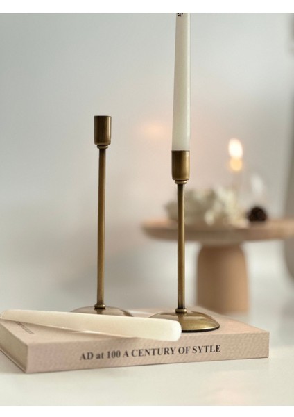 2'li Metal Eskitme Şamdan Mumluk Seti, Şık ve Doğal Tasarım modelleri