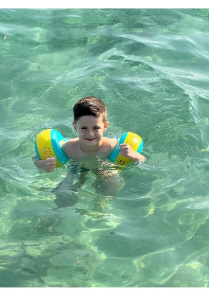 Yeşil Çocuk Yüzme Kolluğu, Süngerli, Tamir Setli, Çanta, Deniz Güvenliği