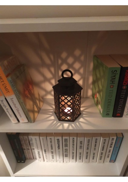 Altıgen Renkli Ahşap Mumluk Fener, Dekoratif ve Şık Aydınlatma Parçası