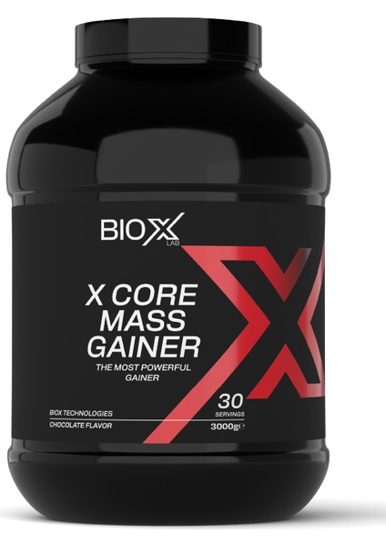 Bioxlab X-Core Mass Gainer Çikolata Aromalı 3000 gr 30 Servis Karbonhidrat Tozu - Gainer - Hacim