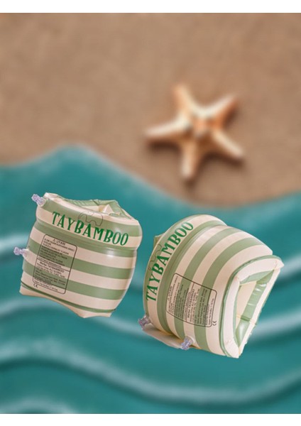 Canlı Yeşil Yüzme Kolluk Çift Çocuk ve Yetişkin Için Güvenli Kullanım