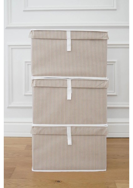 Kapaqlı Mini Kutu Hurç, 40X30X26 Cm, 4'lü Set, Şık ve Kullanışlı Depolama Çözümleri