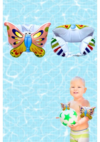 Renkli Kelebek Desenli Şişme Yüzme Kolluğu, 1-3 Yaş Çocuklar Için Havuz ve Deniz Aksesuarı fiyatları