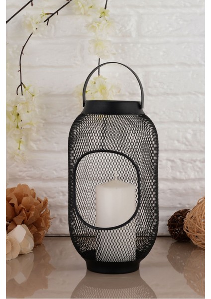 Şık Siyah Dekoratif File Mum Feneri, Ev ve Bahçe Dekoru Için Ideal Seçim fiyatları