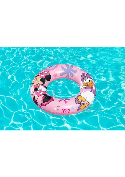 Sevimli Minnie Mouse Yüzme Simidi, 56 Cm, 3-6 Yaş, Pembe Renkli Eğlenceli Choice