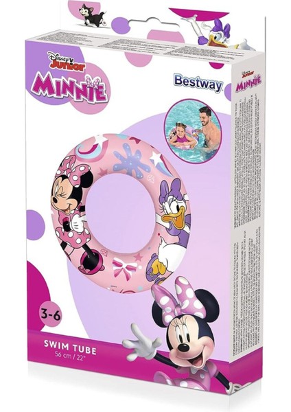 Sevimli Minnie Mouse Yüzme Simidi, 56 Cm, 3-6 Yaş, Pembe Renkli Eğlenceli Choice modelleri