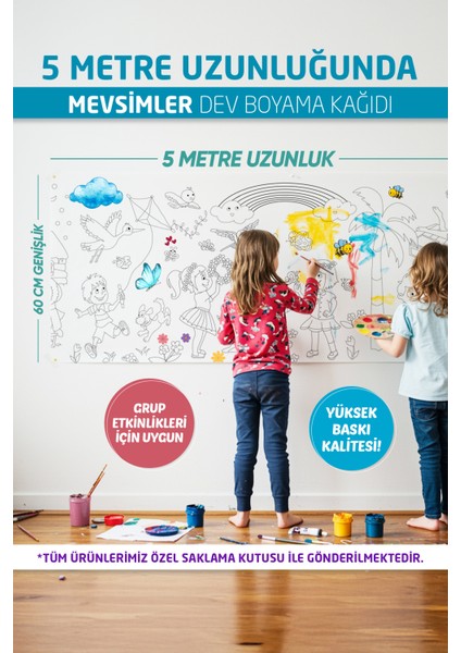 Mevsimler Boyama Kağıdı
