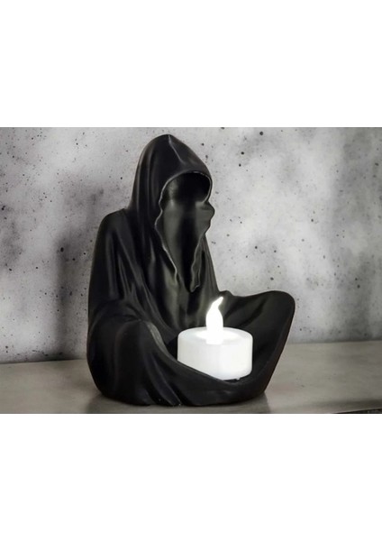 Şık Siyah Assassin's Creed Temalı Tealight Mum Standı Ev Dekorasyonu