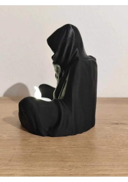 Şık Siyah Assassin's Creed Temalı Tealight Mum Standı Ev Dekorasyonu