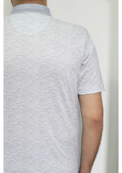 Fistan Store Erkek Desenli Klasik Kesim Rahat Kalıp Tek Cepli Polo Yaka T-Shirt fırsatları