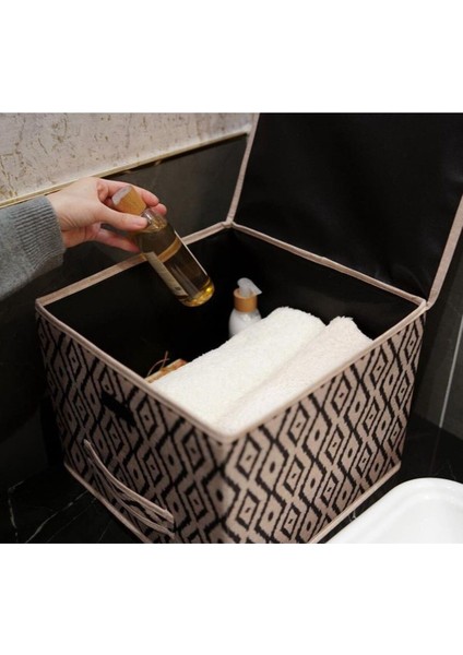 3'lü Bohe Çok Amaçlı Kapaklı Kutu Seti, Mini Raf Düzenleyici fırsatları