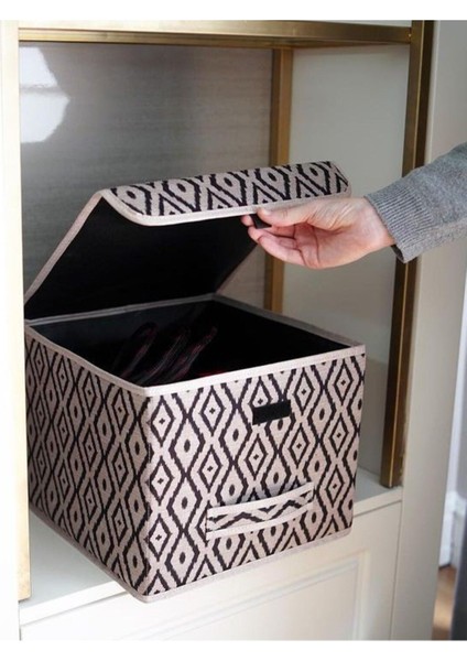 3'lü Bohe Çok Amaçlı Kapaklı Kutu Seti, Mini Raf Düzenleyici indirimleri