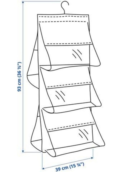 Bölmeli Çok Amaçlı Düzenleyici 39X93 cm Gri, Şeffaf Dolap Içi Organizer modelleri