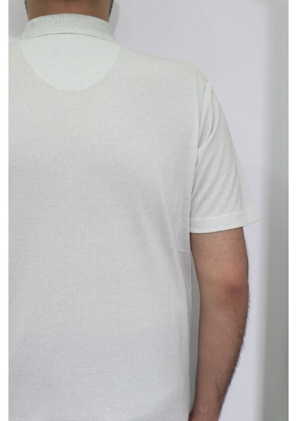 Fistan Store Erkek Desenli Klasik Kesim Rahat Kalıp Tek Cepli Polo Yaka T-Shirt fırsatları