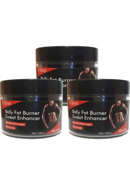 Eelhoe Belly Fat 3lü Adet Burner Sweat Enhancer Kadınlara Özel Kas Şekillendirme Kremi 100 ml