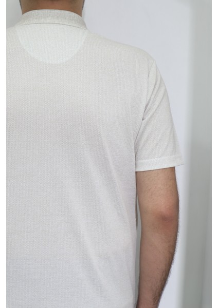Fistan Store Erkek Desenli Klasik Kesim Rahat Kalıp Tek Cepli Polo Yaka T-Shirt fırsatları