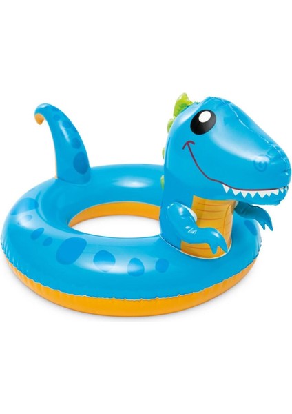 Renkli Dinozor Figürlü Can Simidi 81X58 Cm, 3-6 Yaş Için Güvenli ve Eğlenceli Kullanım