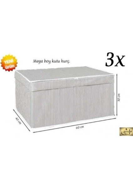 Gri 3'lü Çok Amaçlı Kutu Hurç Dolap Düzenleyici Set