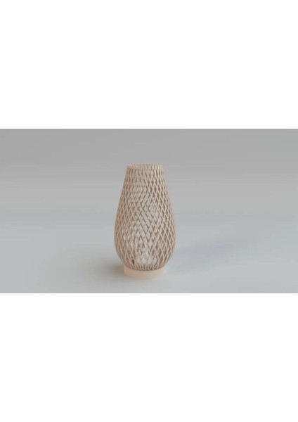 Şık Beyaz Geometrik Tealight Mumluk, Döner Çizgili Tasarım fiyatları