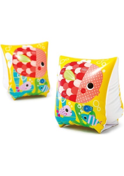 Balık Desenli Yüzme Kolluğu 23X15CM, Canlı Renkler, Çocuklar Için Ideal, Su Güvenliği Sağlar