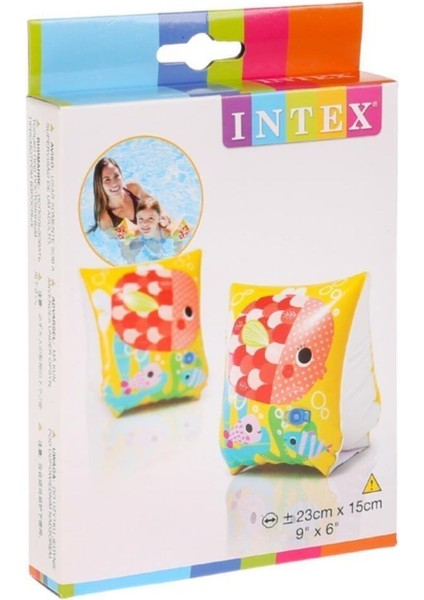 Balık Desenli Yüzme Kolluğu 23X15CM, Canlı Renkler, Çocuklar Için Ideal, Su Güvenliği Sağlar