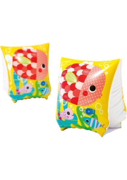 Balık Desenli Yüzme Kolluğu 23X15CM, Canlı Renkler, Çocuklar Için Ideal, Su Güvenliği Sağlar