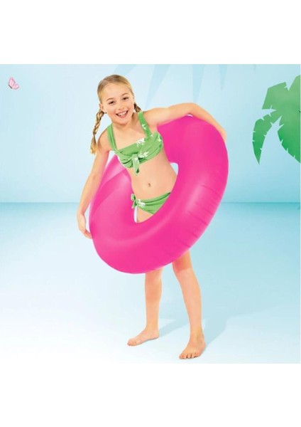 Pembe Fosforlu Can Simidi 91 Cm, Su Güvenliği ve Görünürlük Sağlar
