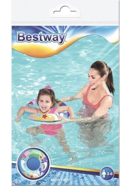 Renkli Simit Desenli 51 cm Şişme Yüzme Havuzu - Bestway 36113 indirimleri