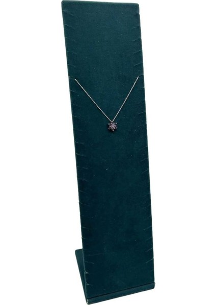 Haki Yeşil Süet Ayaklı Takı Sergileme Standı 40/10 cm