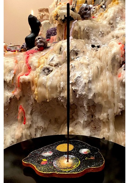 Siyah Altın Yıldızlar Serisi Dekoratif Tütsülük ve Mumluk modelleri