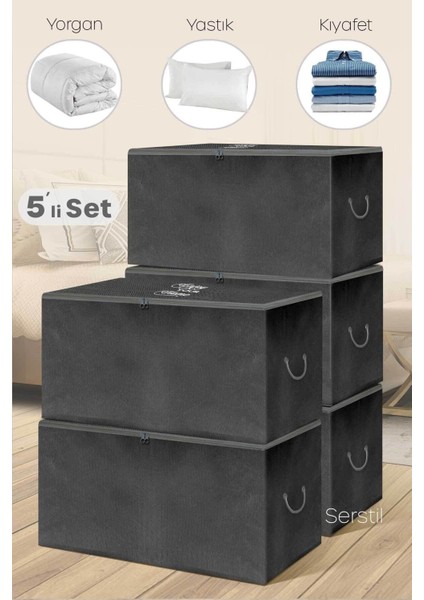 5 Adet Büyük Boy Siyah Taşınabilir Hurç, 74X46X46 Cm, Hafif ve Dayanıklı. fiyatları