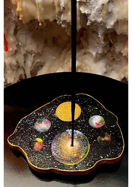Siyah Altın Yıldızlar Serisi Dekoratif Tütsülük ve Mumluk indirimleri