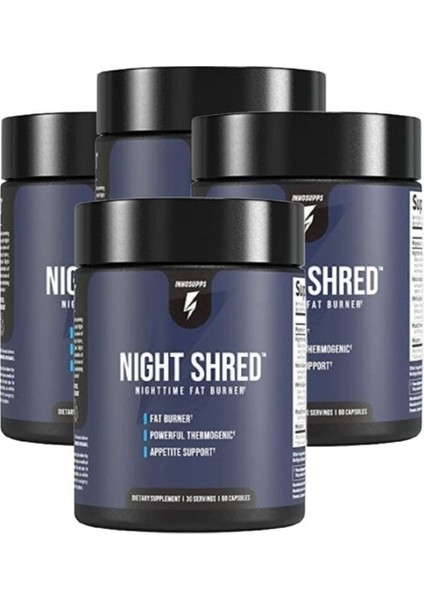 Innosupps 4lü Adet Night Shred Nighttime Fatburner Gece Istenmeyen Yağlara Parçalayıcı 60 Caps