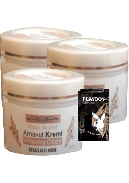Arnavut Kremi 3'lü Whitening Cream Aklık Kremi 100 ml + 1 Hediye Jel