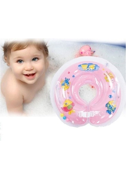 Bebek Yüzme Havuz Boyun Simidi, Pembe, Güvenli ve Rahat Kullanım